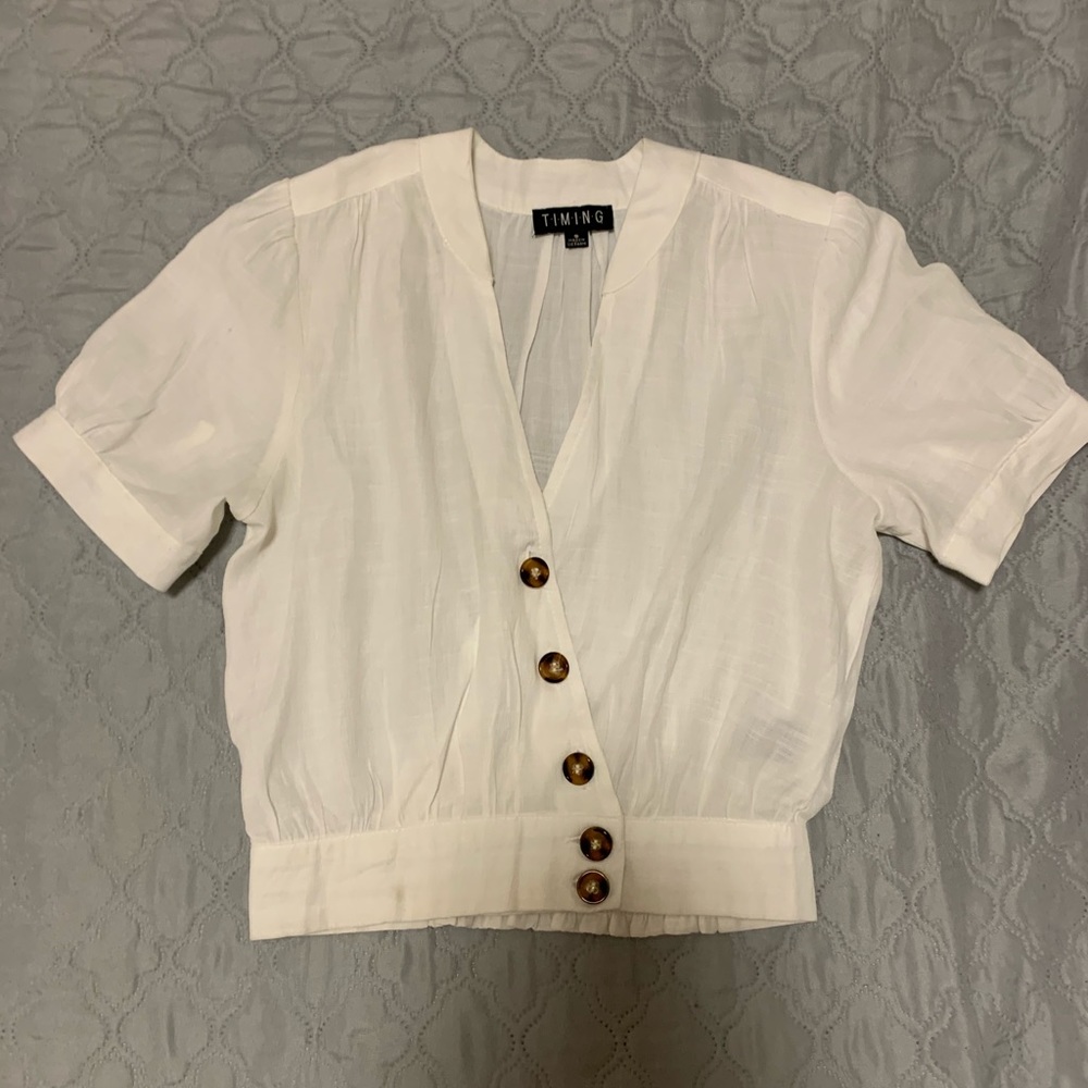 White crop top